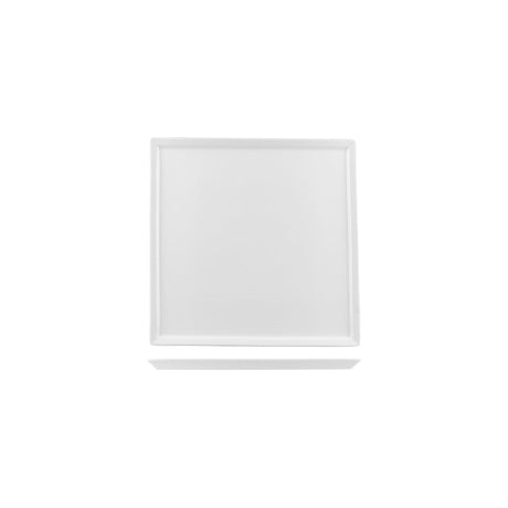 NARROW RIM SQUARE PLATE- 200mm, Bistro