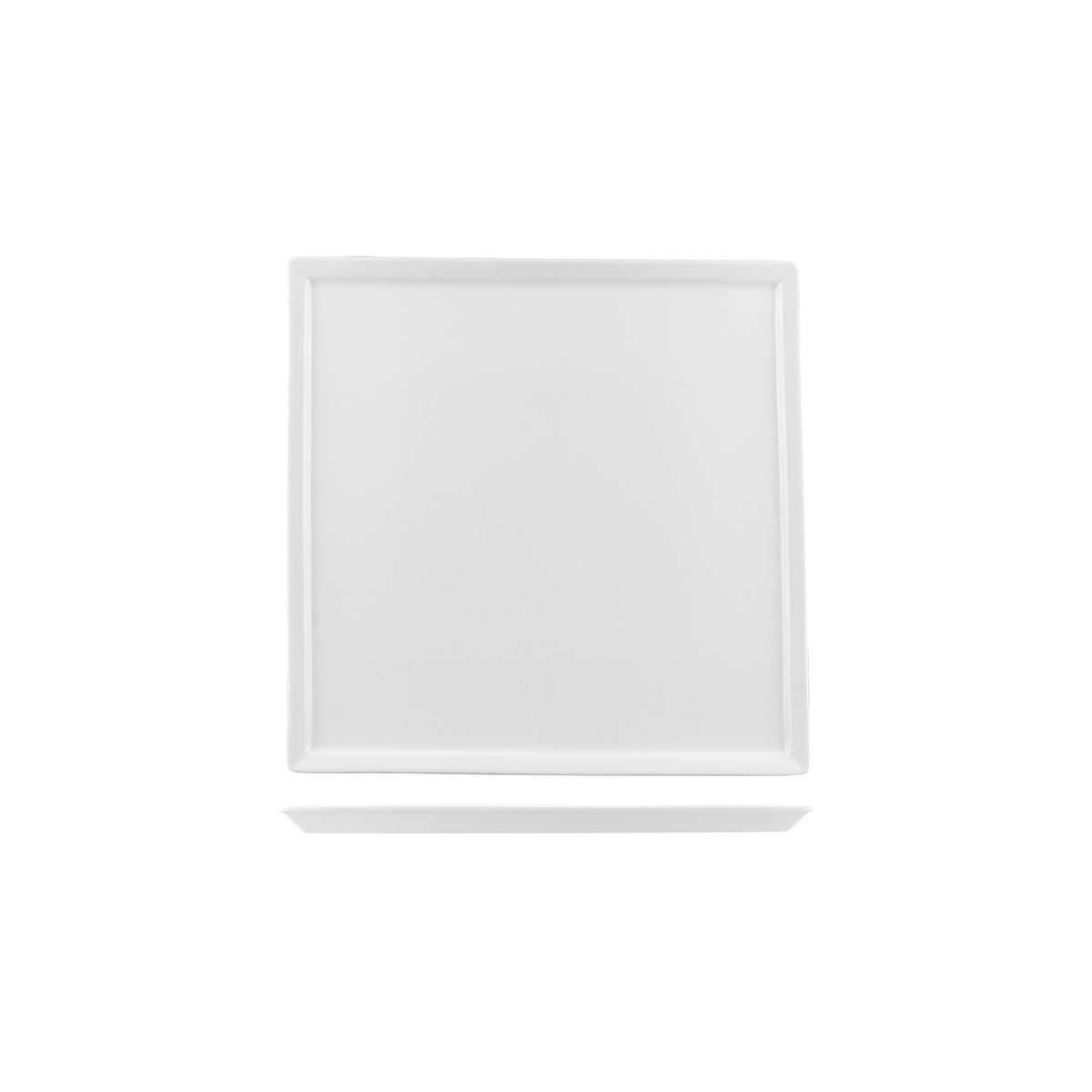 FLAT SQUARE NARROW RIM PLATE - 255mm, Bistro