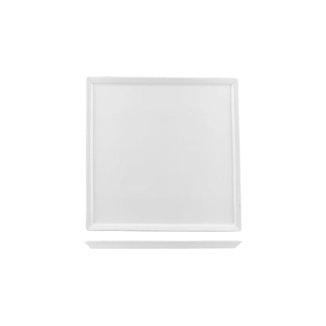 FLAT SQUARE NARROW RIM PLATE - 255mm, Bistro