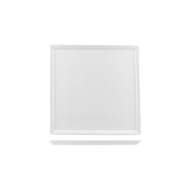 FLAT SQUARE NARROW RIM PLATE - 255mm, Bistro