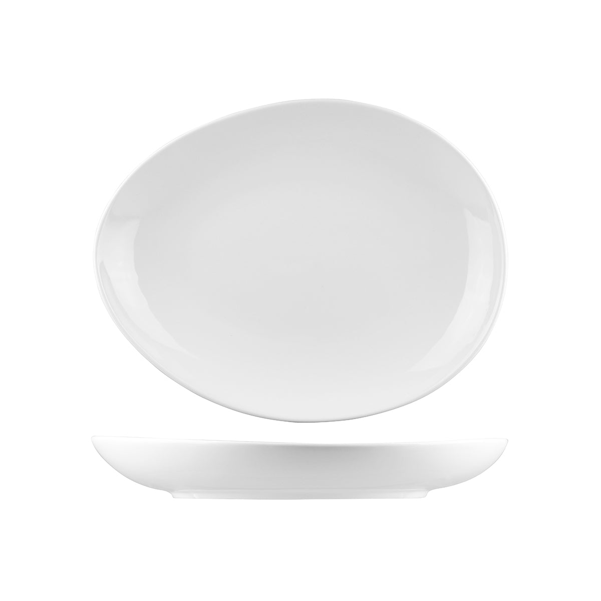 EGG SHAPE PLATE- 390mm, Bistro