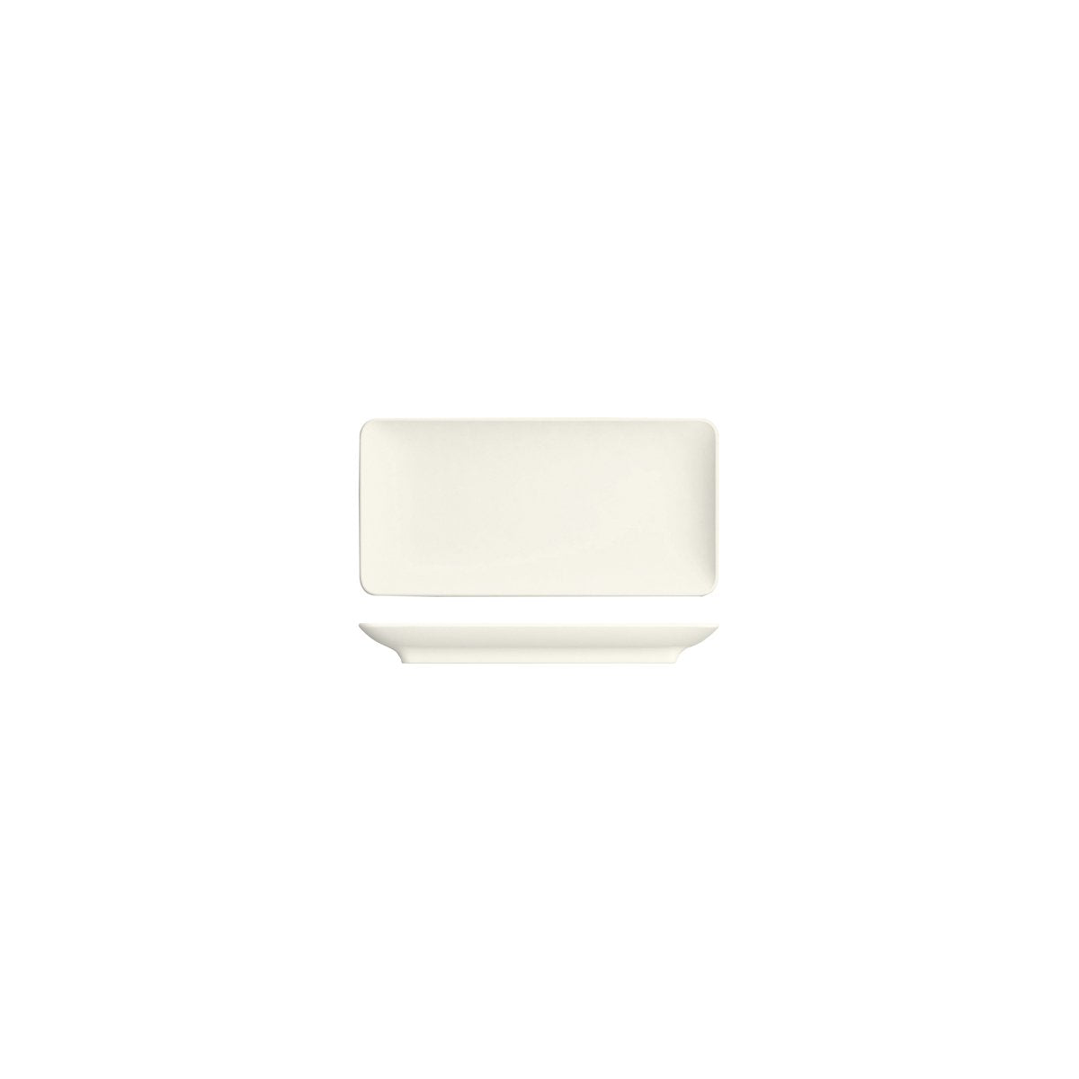 Purity Rectangular Coupe Plate - 180x90mm, Bauscher