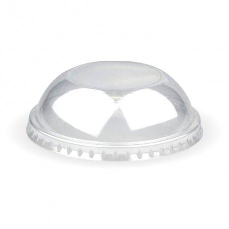 240ml (8oz) Ice Cream Cup PET Dome Lid - clear from BioPak. Compostable, made out of PET Plastic and sold in boxes of 1. Hospitality quality at wholesale price with The Flying Fork!