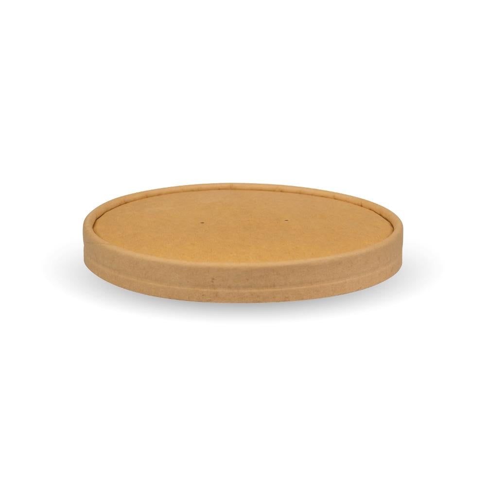 1000ml Large BioBowl Lid - printed Kraft-look - paper