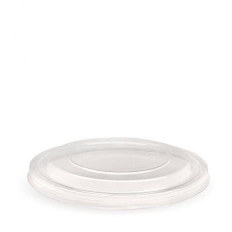 500-1,000ml Kraft BioBowl PLA lid - clear from BioPak. Compostable, made out of Bioplastic and sold in boxes of 1. Hospitality quality at wholesale price with The Flying Fork!
