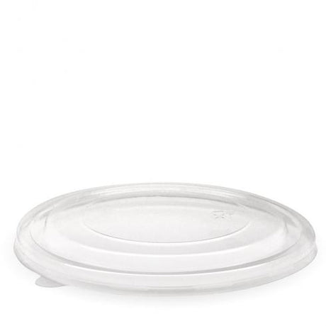 1,300ml Kraft BioBowl PLA lid - clear from BioPak. Compostable, made out of Bioplastic and sold in boxes of 1. Hospitality quality at wholesale price with The Flying Fork!