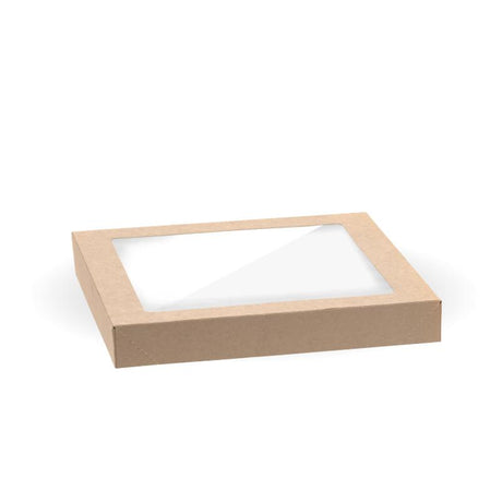 BioBoard Catering Tray PLA Windowed Lid - Small - FSC Mix - Kraft