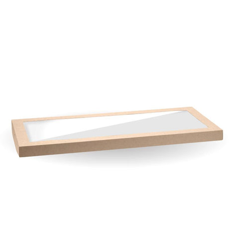 BioBoard Catering Tray PLA Windowed Lid - Extra Large - FSC Mix - Kraft