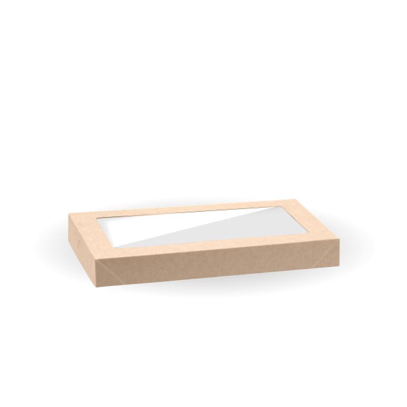 BioBoard Catering Tray PLA Windowed Lid - Extra Small - FSC Mix - Kraft