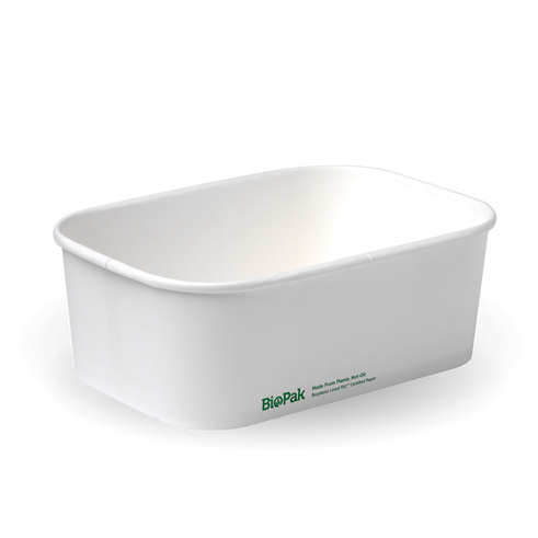 750ml Rectangle container with lining (300gsm), FSC Mix, White - 300 pieces per carton