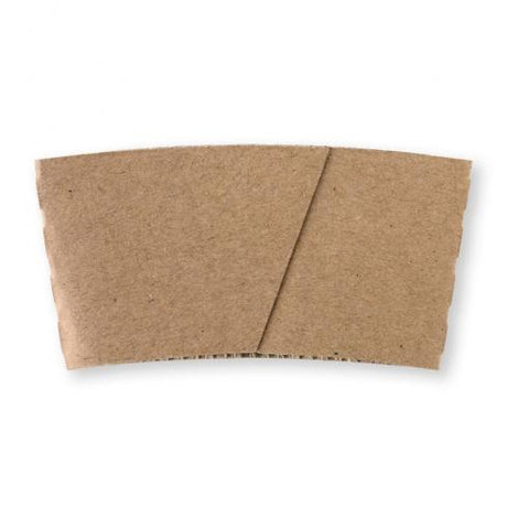 12oz cup sleeve - kraft from BioPak. Compostable, made out of Sugarcane Pulp and sold in boxes of 1. Hospitality quality at wholesale price with The Flying Fork!