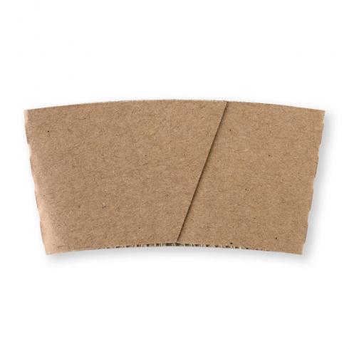 12oz cup sleeve - kraft from BioPak. Compostable, made out of Sugarcane Pulp and sold in boxes of 1. Hospitality quality at wholesale price with The Flying Fork!