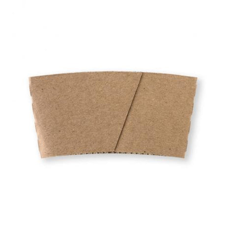 8oz cup sleeve - kraft from BioPak. Compostable, made out of Sugarcane Pulp and sold in boxes of 1. Hospitality quality at wholesale price with The Flying Fork!