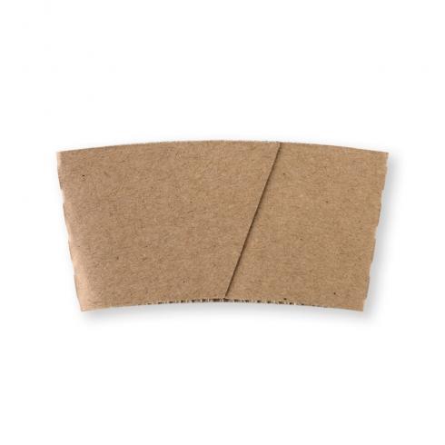 8oz cup sleeve - kraft from BioPak. Compostable, made out of Sugarcane Pulp and sold in boxes of 1. Hospitality quality at wholesale price with The Flying Fork!
