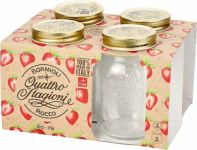 Jars with Lids Set  - 90mm 0.5L, Quattro Stagioni: Pack of 4