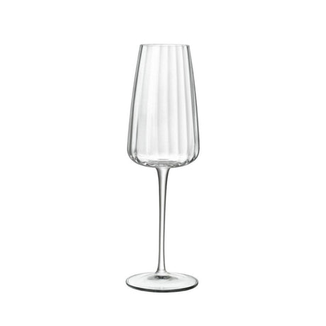 Flute - 210Ml, Swing from Luigi Bormioli. Sold in boxes of 6. Hospitality quality at wholesale price with The Flying Fork!