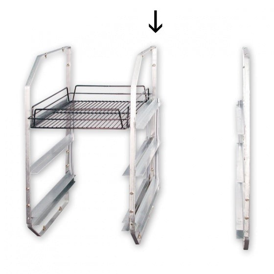 Under Bar Rack - 3 Tier, Centre only (not full set) from TheFlyingFork. Sold in boxes of 1. Hospitality quality at wholesale price with The Flying Fork!