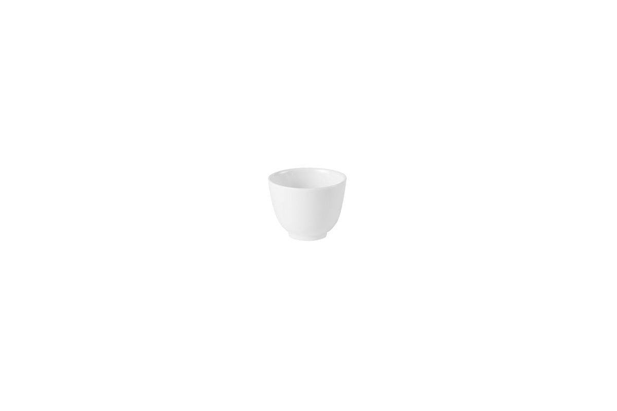 Small White Chinese Tea Cup presented on a white background
