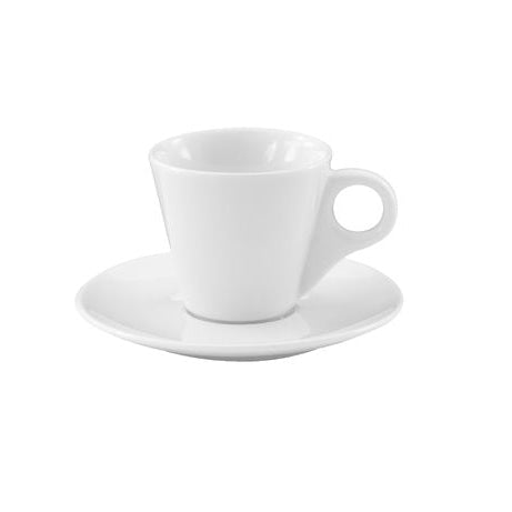 A White Contemporary Espresso Cup on a white background