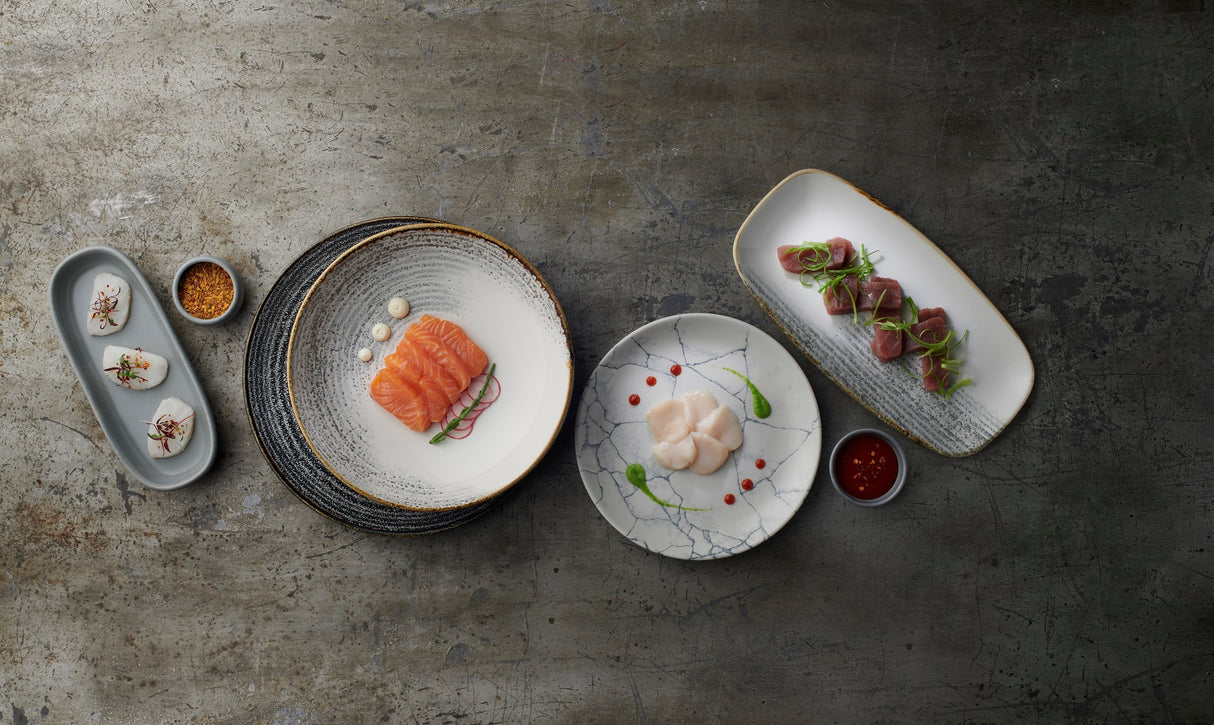 Coupe Plate - 288Mm, Accents Jasper Grey: Pack of 12