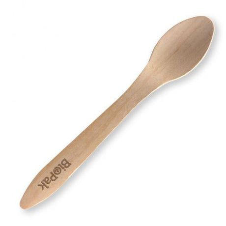 19cm coated spoon - FSC 100% - wood from BioPak. Compostable, made out of FSC Pulp and sold in boxes of 1. Hospitality quality at wholesale price with The Flying Fork!
