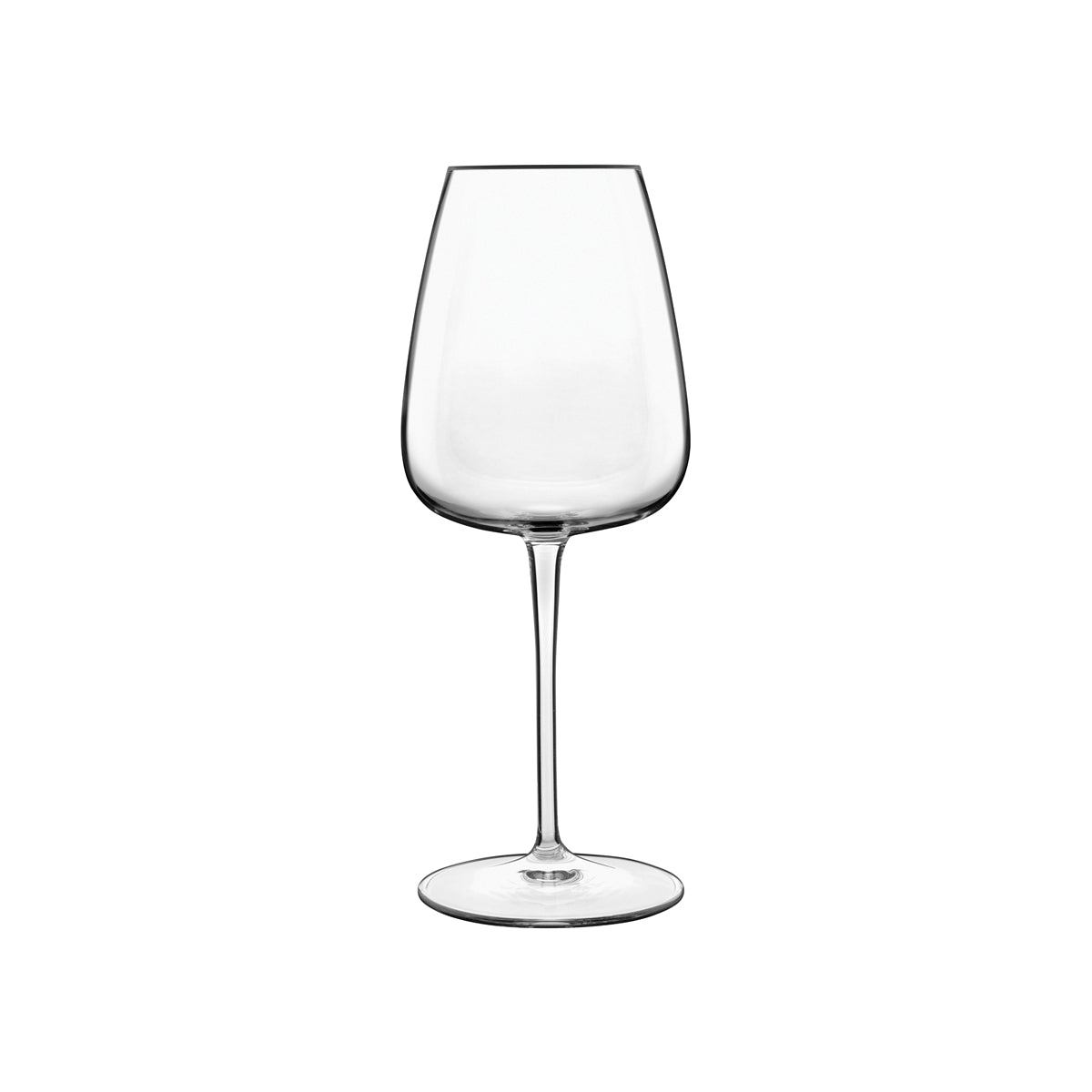 Clear White wine - Riesling glass on white background