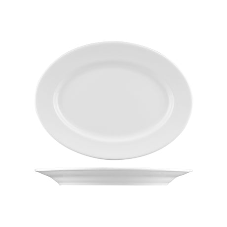 Oval Platter - 290Mm, Ilona from Fortessa. made out of Bone China and sold in boxes of 6. Hospitality quality at wholesale price with The Flying Fork!