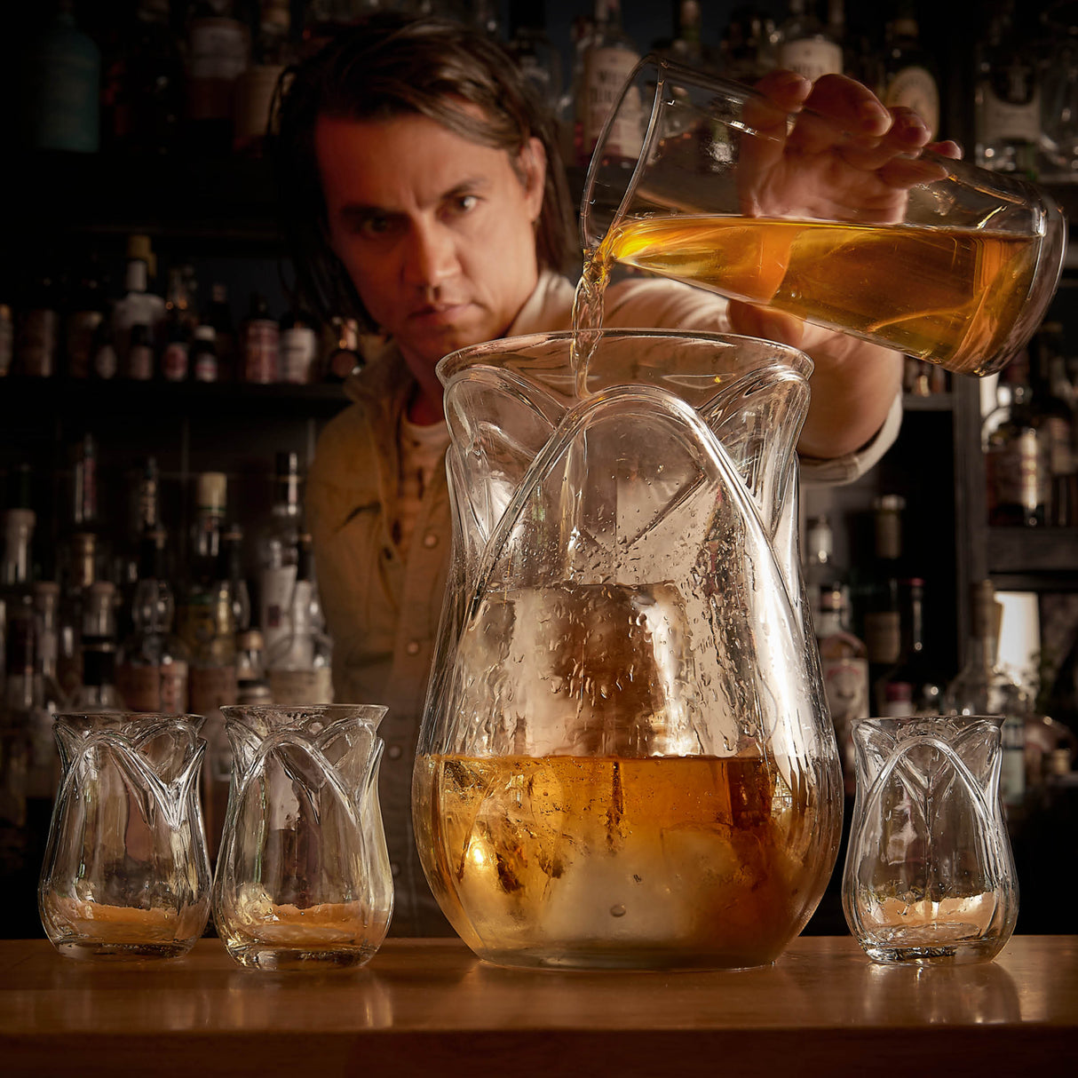 Punch Bowl With Stainless Steel Spoon, 4000ml: Pack of 1