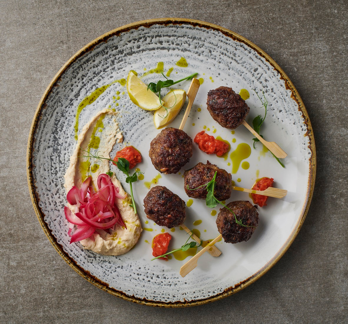 Coupe Plate - 217Mm, Accents Jasper Grey: Pack of 12