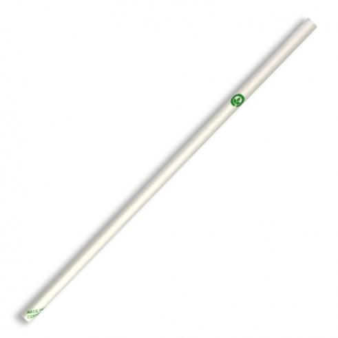 6mm regular paper straw - white from BioPak. Compostable, made out of FSC�� certified paper and sold in boxes of 1. Hospitality quality at wholesale price with The Flying Fork!