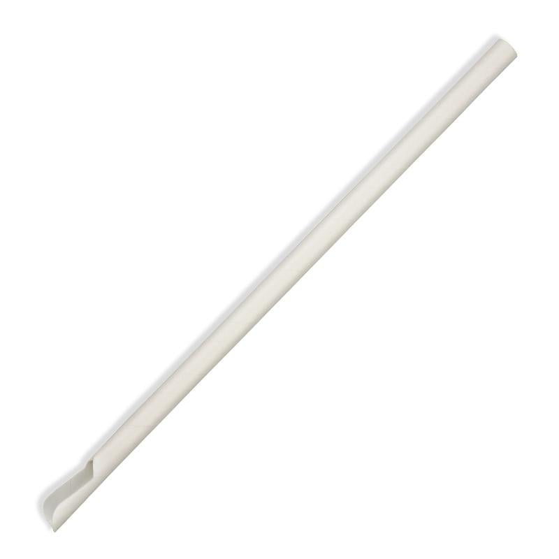 BioStraw - 8mm x 210mm Individually Wrapped Straw - FSC MIX - 3000 pcs / carton - white