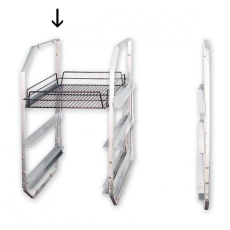 Under Bar Rack - 3 Tier, Left side only from Chalet. Sold in boxes of 1. Hospitality quality at wholesale price with The Flying Fork!