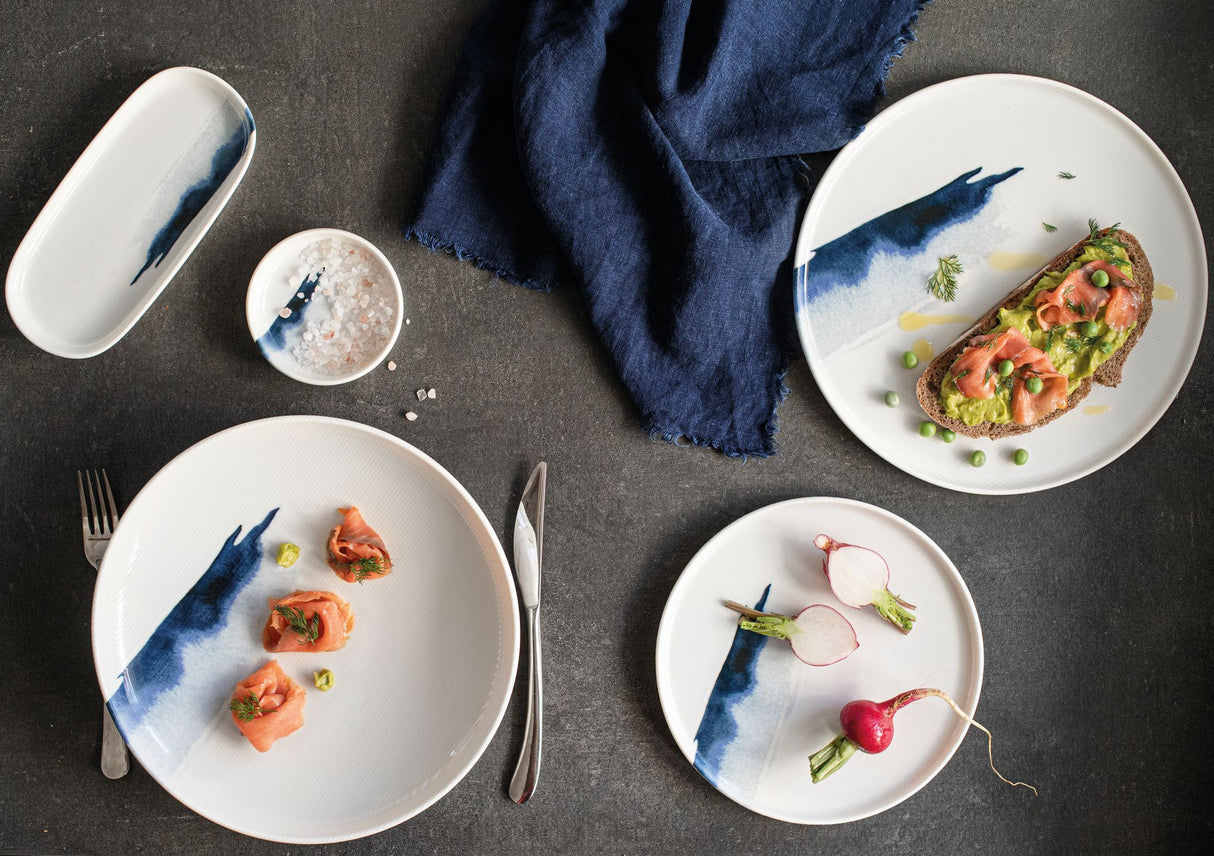 Oval Dish - Blue Wave, 100x22mm: Pack of 12