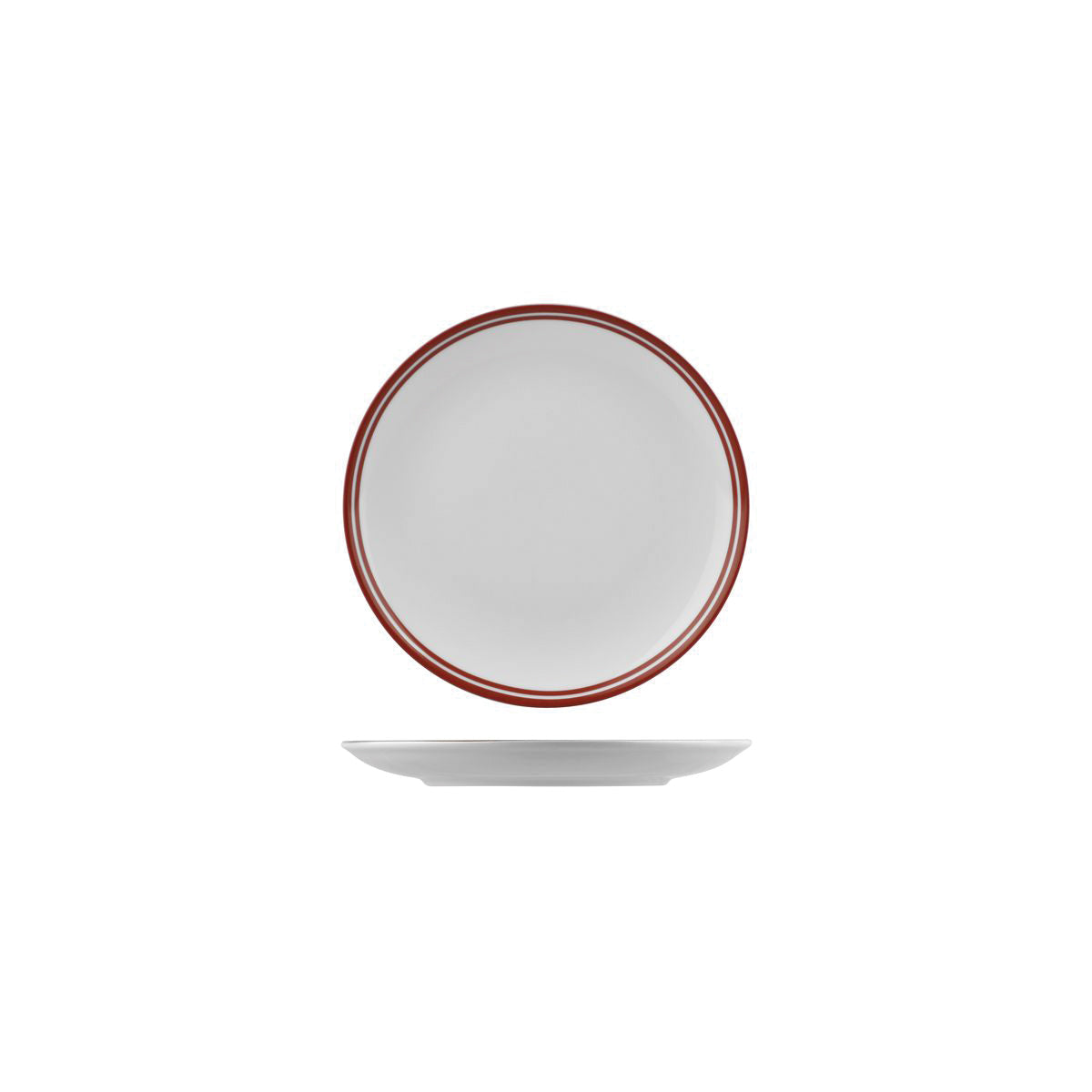 Round Coupe Plate Red, 180Mm, Nano Cru from Rak Porcelain. made out of Porcelain and sold in boxes of 24. Hospitality quality at wholesale price with The Flying Fork!