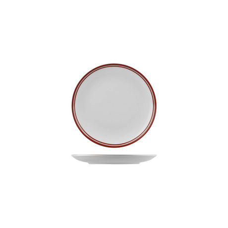 Round Coupe Plate Red, 180Mm, Nano Cru from Rak Porcelain. made out of Porcelain and sold in boxes of 24. Hospitality quality at wholesale price with The Flying Fork!