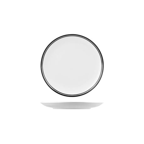 Round Coupe Plate Black, 210Mm, Nano Cru from Rak Porcelain. made out of Porcelain and sold in boxes of 12. Hospitality quality at wholesale price with The Flying Fork!