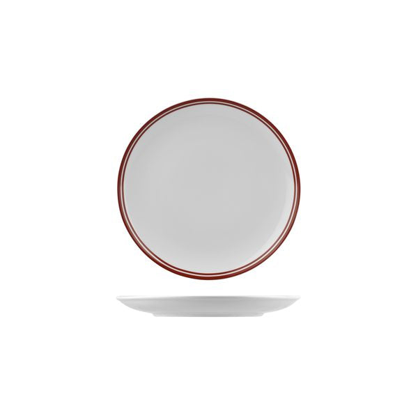 Round Coupe Plate Red, 210Mm, Nano Cru from Rak Porcelain. made out of Porcelain and sold in boxes of 12. Hospitality quality at wholesale price with The Flying Fork!