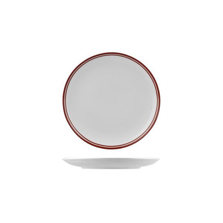 Round Coupe Plate Red, 210Mm, Nano Cru from Rak Porcelain. made out of Porcelain and sold in boxes of 12. Hospitality quality at wholesale price with The Flying Fork!
