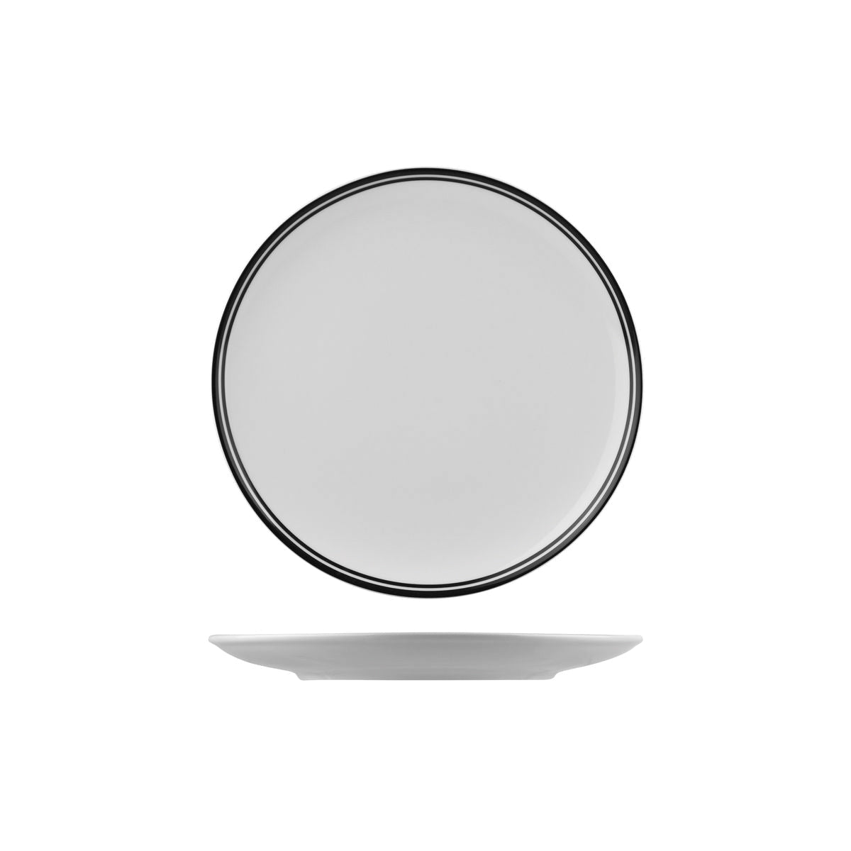 Round Coupe Plate Black, 240Mm, Nano Cru from Rak Porcelain. made out of Porcelain and sold in boxes of 12. Hospitality quality at wholesale price with The Flying Fork!