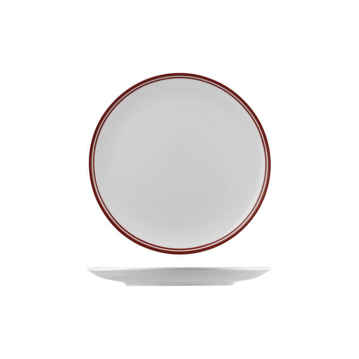 Round Coupe Plate Red, 240Mm, Nano Cru from Rak Porcelain. made out of Porcelain and sold in boxes of 12. Hospitality quality at wholesale price with The Flying Fork!