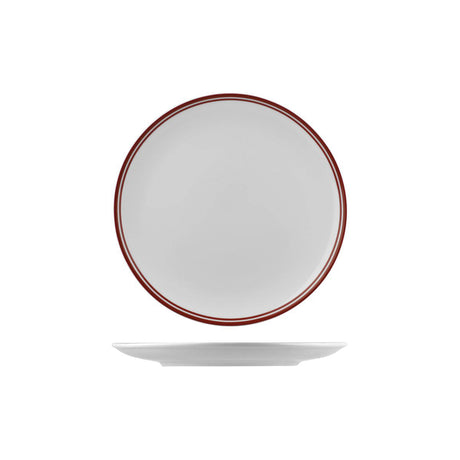 Round Coupe Plate Red, 240Mm, Nano Cru from Rak Porcelain. made out of Porcelain and sold in boxes of 12. Hospitality quality at wholesale price with The Flying Fork!