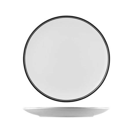 Round Coupe Plate Black, 310Mm, Nano Cru from Rak Porcelain. made out of Porcelain and sold in boxes of 6. Hospitality quality at wholesale price with The Flying Fork!