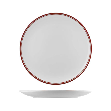 Round Coupe Plate Red, 310Mm, Nano Cru from Rak Porcelain. made out of Porcelain and sold in boxes of 6. Hospitality quality at wholesale price with The Flying Fork!