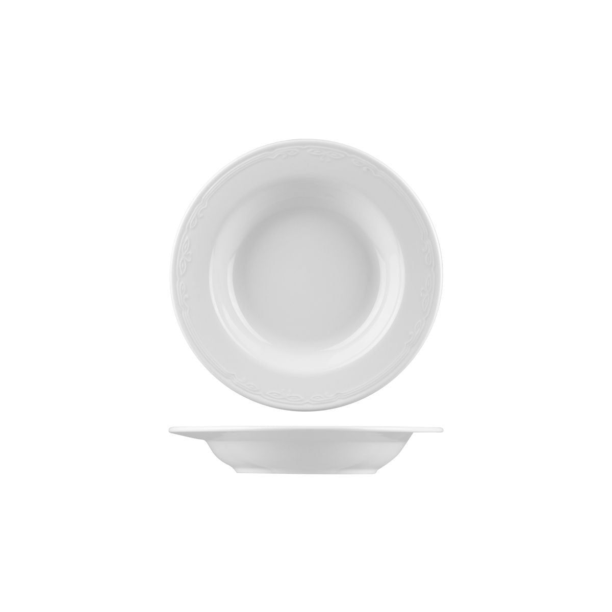 Soup Plate - 220Mm, Renaissance from Australia Fine China. made out of Porcelain and sold in boxes of 24. Hospitality quality at wholesale price with The Flying Fork!