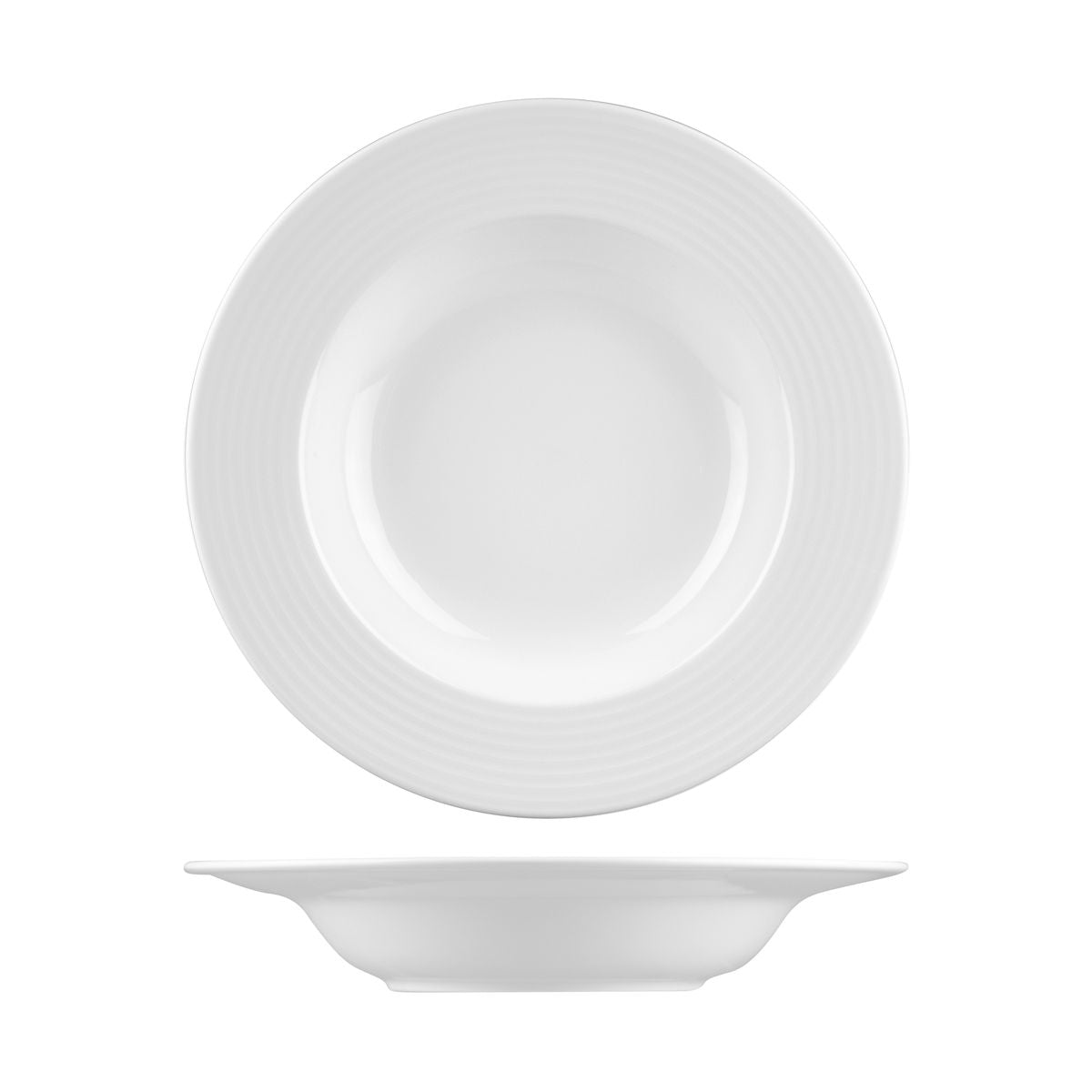 Deep Plate - 300Mm, Rondo from Rak Porcelain. Textured, made out of Porcelain and sold in boxes of 6. Hospitality quality at wholesale price with The Flying Fork!