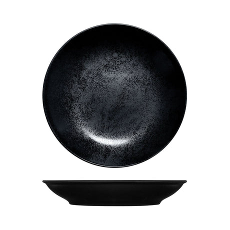 Round Coupe Bowl - Black, 280Mm, Karbon from Rak Porcelain. made out of Porcelain and sold in boxes of 12. Hospitality quality at wholesale price with The Flying Fork!