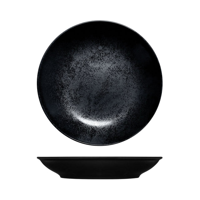 Round Coupe Bowl - Black, 280Mm, Karbon from Rak Porcelain. made out of Porcelain and sold in boxes of 12. Hospitality quality at wholesale price with The Flying Fork!