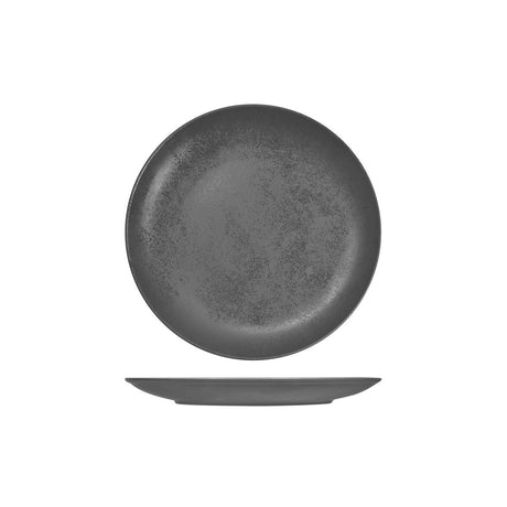 Round Coupe Plate - Shale, 210Mm, Karbon from Rak Porcelain. Textured, made out of Porcelain and sold in boxes of 12. Hospitality quality at wholesale price with The Flying Fork!