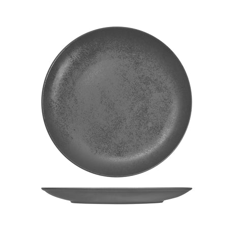 Round Coupe Plate - Shale, 270Mm, Karbon from Rak Porcelain. Textured, made out of Porcelain and sold in boxes of 12. Hospitality quality at wholesale price with The Flying Fork!