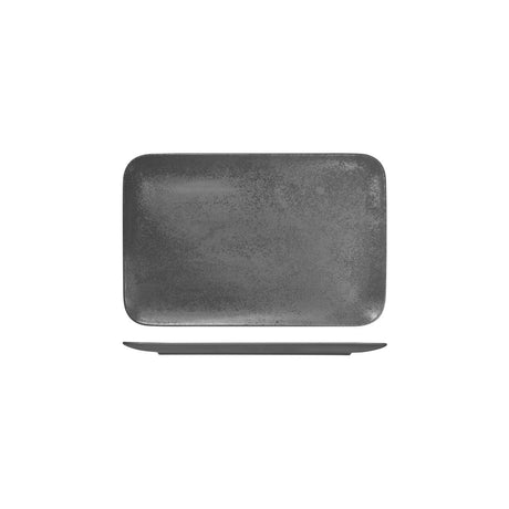 Rectangular Coupe Plate- Shale, 330x220mm, Karbon from Rak Porcelain. Textured, made out of Porcelain and sold in boxes of 6. Hospitality quality at wholesale price with The Flying Fork!